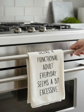 Humorous Double Sided Kitchen Towel